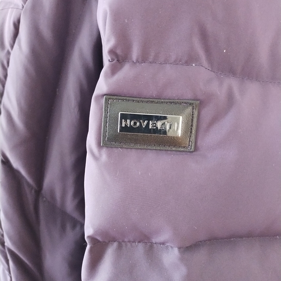 Novelti | Purple Faux Fur Trim Quilted Winter Jacket + Scarf Bundle - Picture 7 of 8